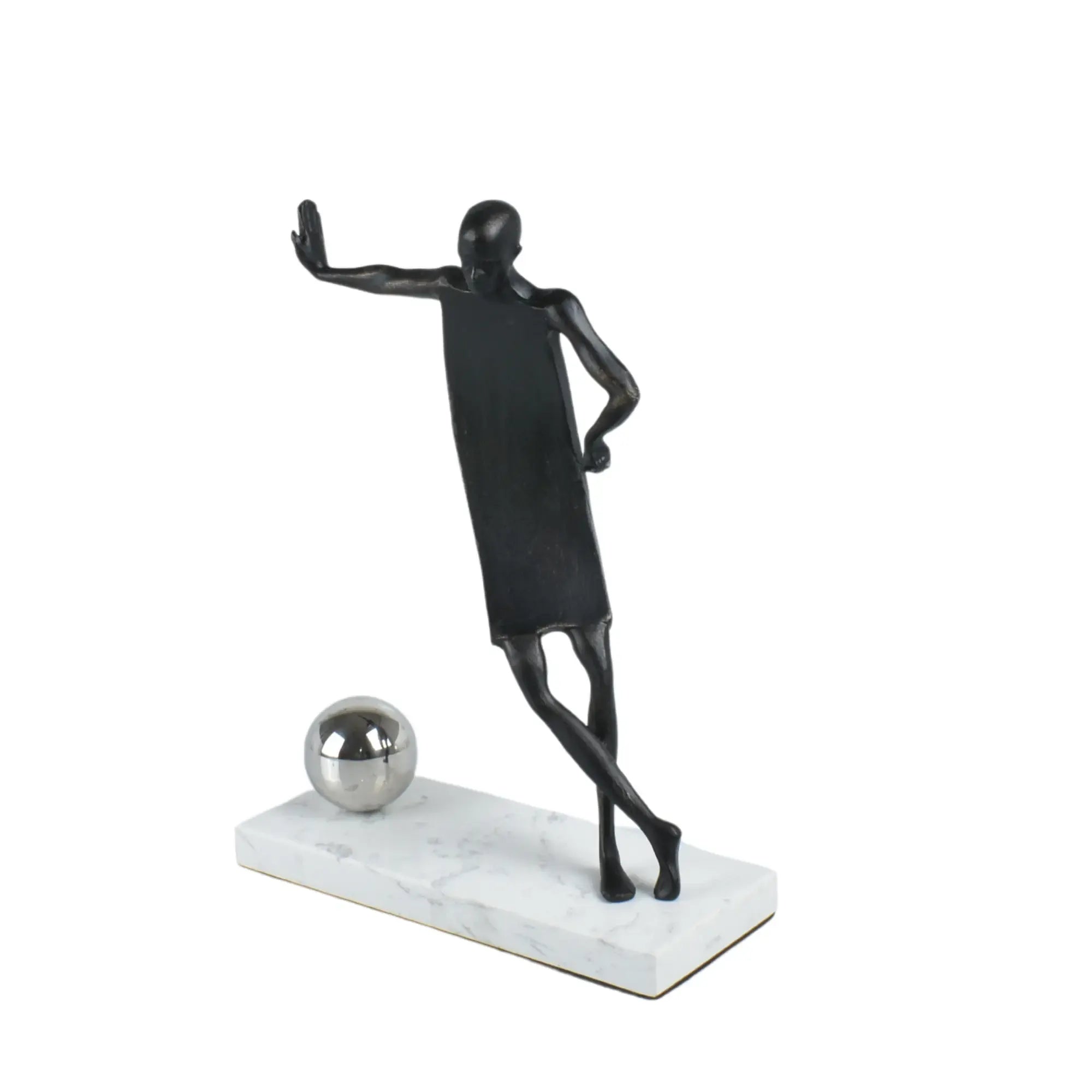 Dekofigur - auf Marmorsockel - Sportlerfigur Athletenstatue Portero