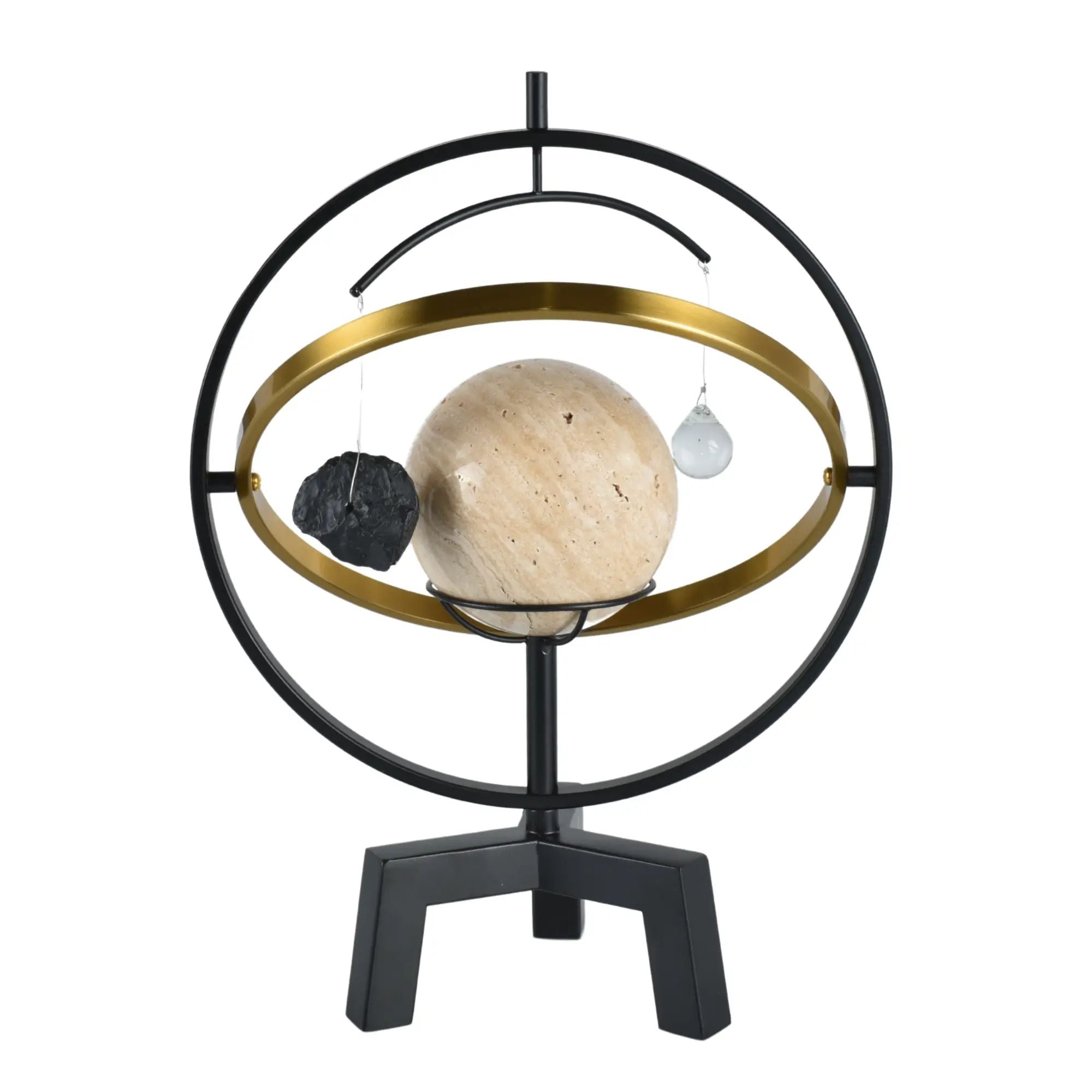 Dekoobjekt - Atmosphere Tisch-Globus - Moderne Abstrakte Dekokugel AstraCosmo schwarz, gold