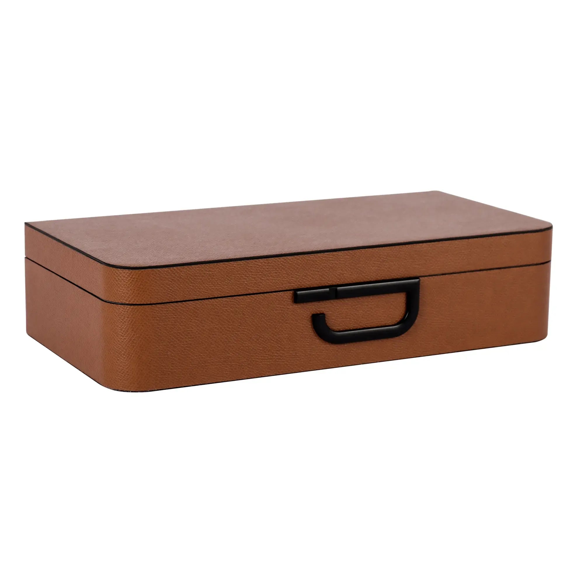 Lederbox - rechteckig mit Deckel - Edle Accessoirebox stilvolle Schmuckbox Aristo Case