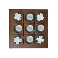 Tischspiel - Tic-Tac-Toe-Spiel - Glasfiguren Drei-Gewinnt-Set Brettspiel Aurora Luxe