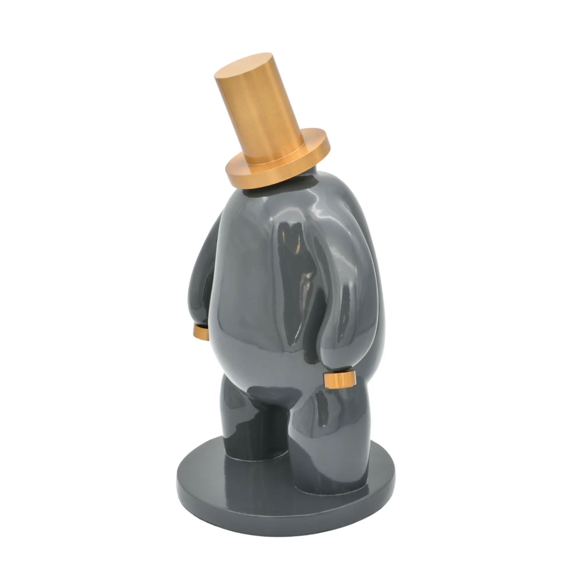 Dekofigur - Designer Pop-Art Skulptur - Skulptur Verspieltes Pop-Design Orbis Aurum Grau