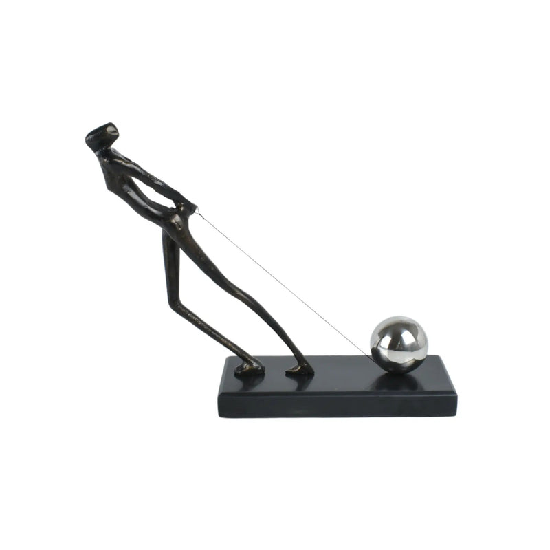 Dekofigur - symbolisch - Moderne Metallfigur Stahl Menschskulptur Persévérance