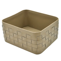 Aufbewahrungskorb - Kunstlederkorb – Geflochtene Aufbewahrungsbox – Kosmetik Organizer Novus
