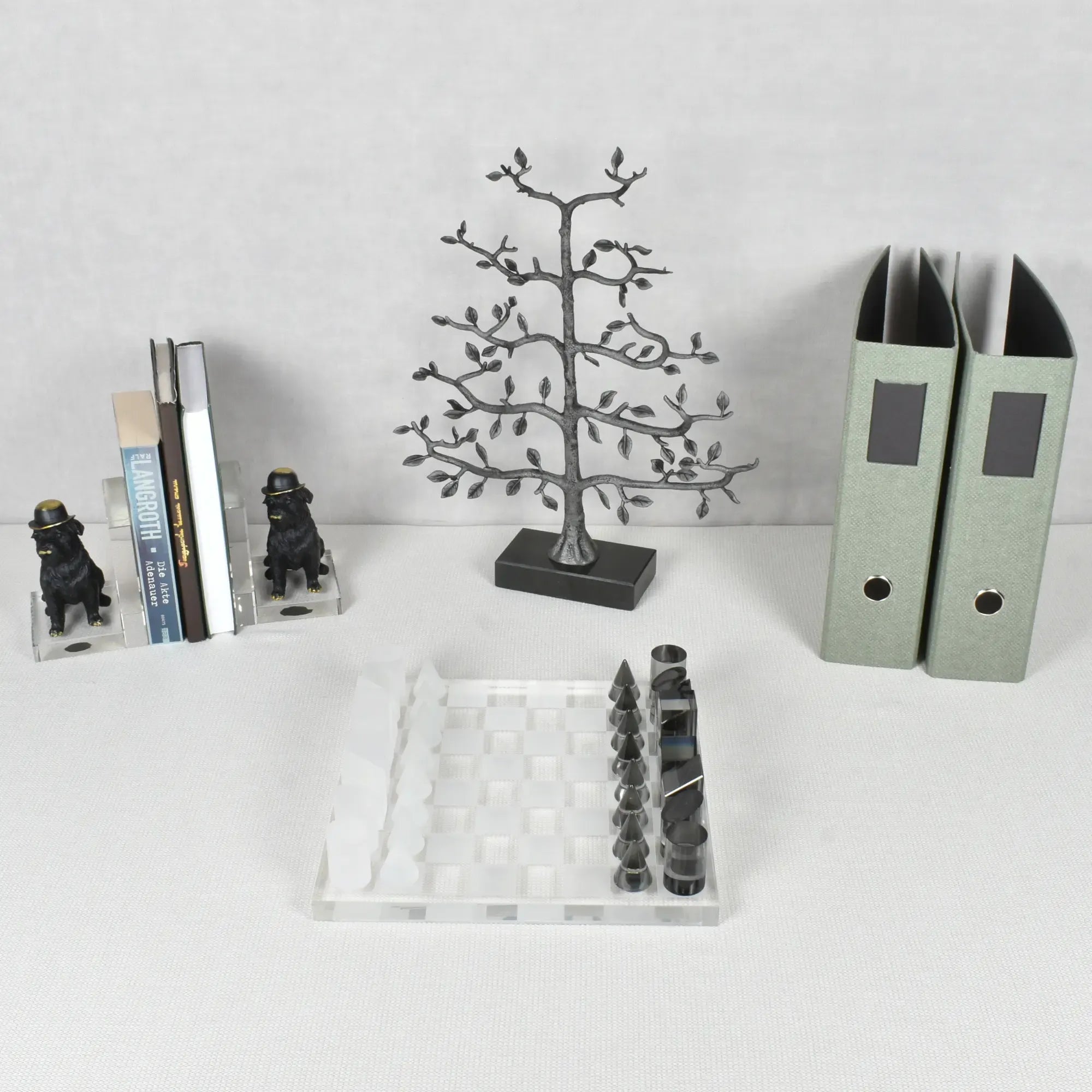 Schachspiel - aus Kristall und Acryl - Modernes Schachspiel edles Glas-Tischspiel Kristall Luxe