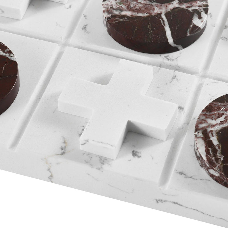 Tischspiel - Tic-Tac-Toe-Spiel - Designspiel Drei Gewinnt Marmortischspiel TicTacToe