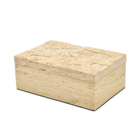Aufbewahrungsbox - Schmuckdose aus Naturstein - Minimalistische Steinbox Boîte Travertin Épure