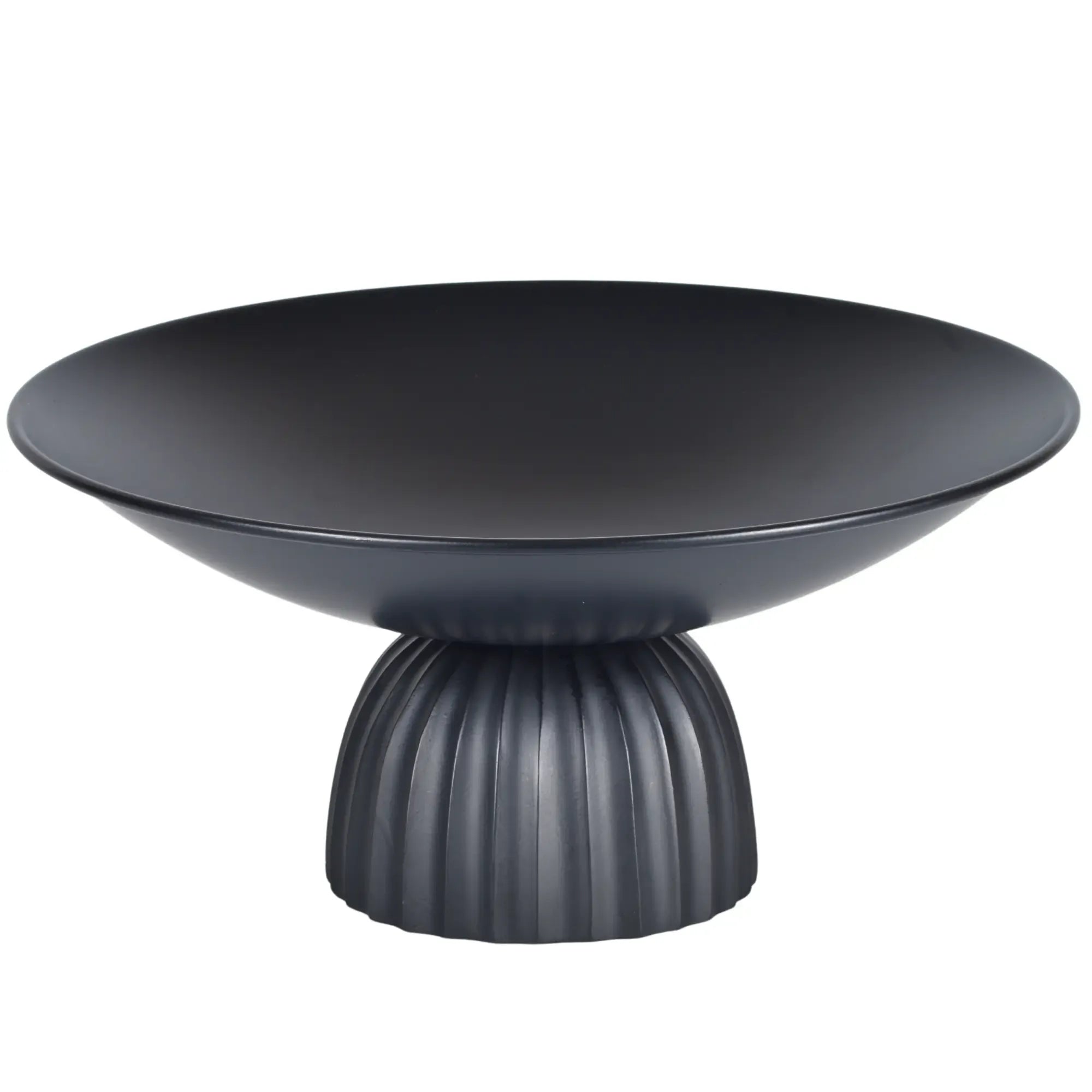 Runde-Schale - auf Relief Fuß - Edle Runde Obstschale Metallschale Kaktus