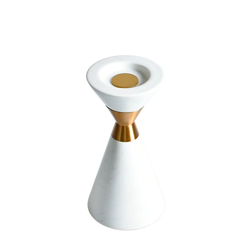 Kerzenständer - Skulpturaler Kerzenhalter aus Marmor Columna Aurea