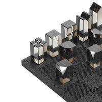 Schachspiel - Naturstein und Glas - Modernes Schachspiel edles Schachset Luxe Strategica