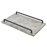 Tablett - Marmor mit Griffleisten - Edles Präsentiertablett – Design Serviertablett Pietra