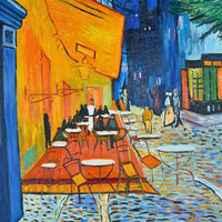 Großes Gemälde - Van Goghs Café Terrace at Night Reproduktion - Café bajo las Estrellas