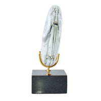 Dekoobjekt - Glaskunst auf Marmor - Glasfigur Abstrakt Designobjekt organisch Nuvole