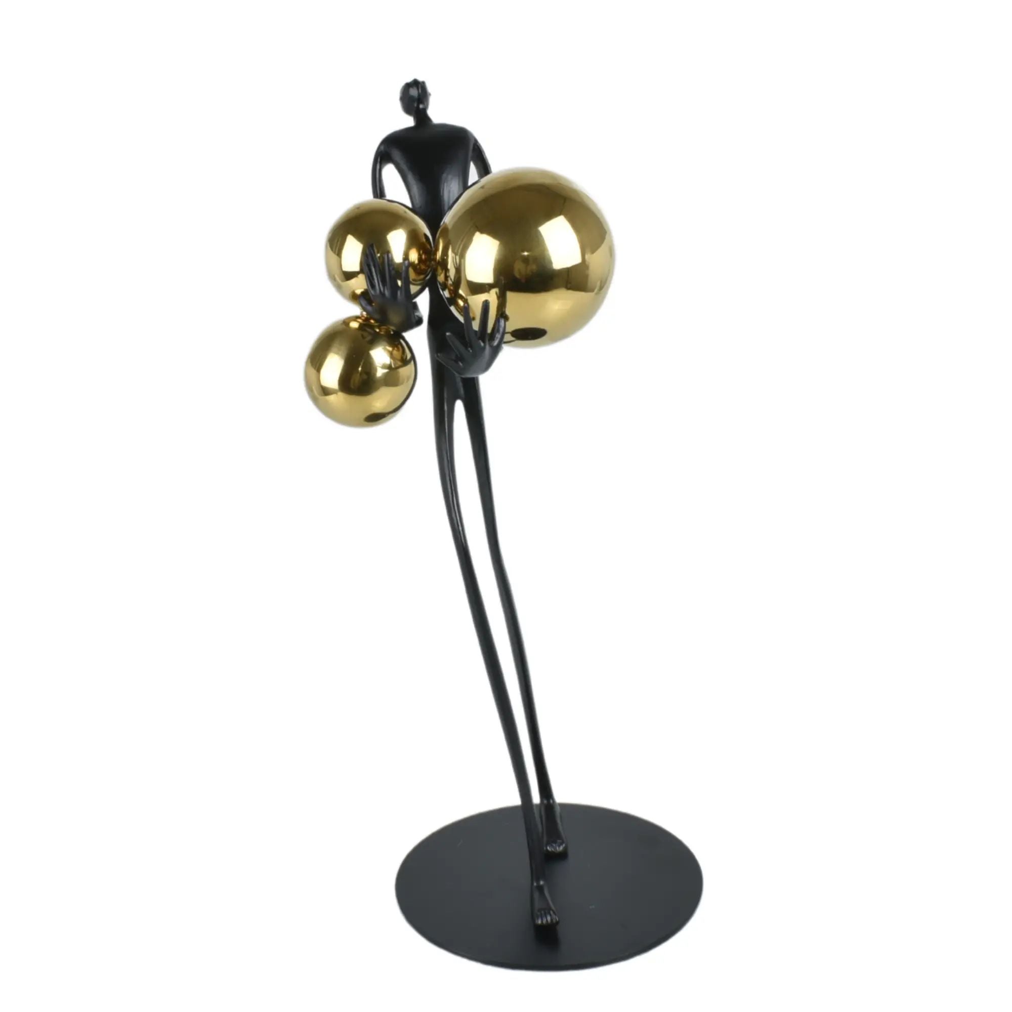 Dekofigur - mit Goldkugeln - Dekoskulptur Menschfigur Jongleur Default Title