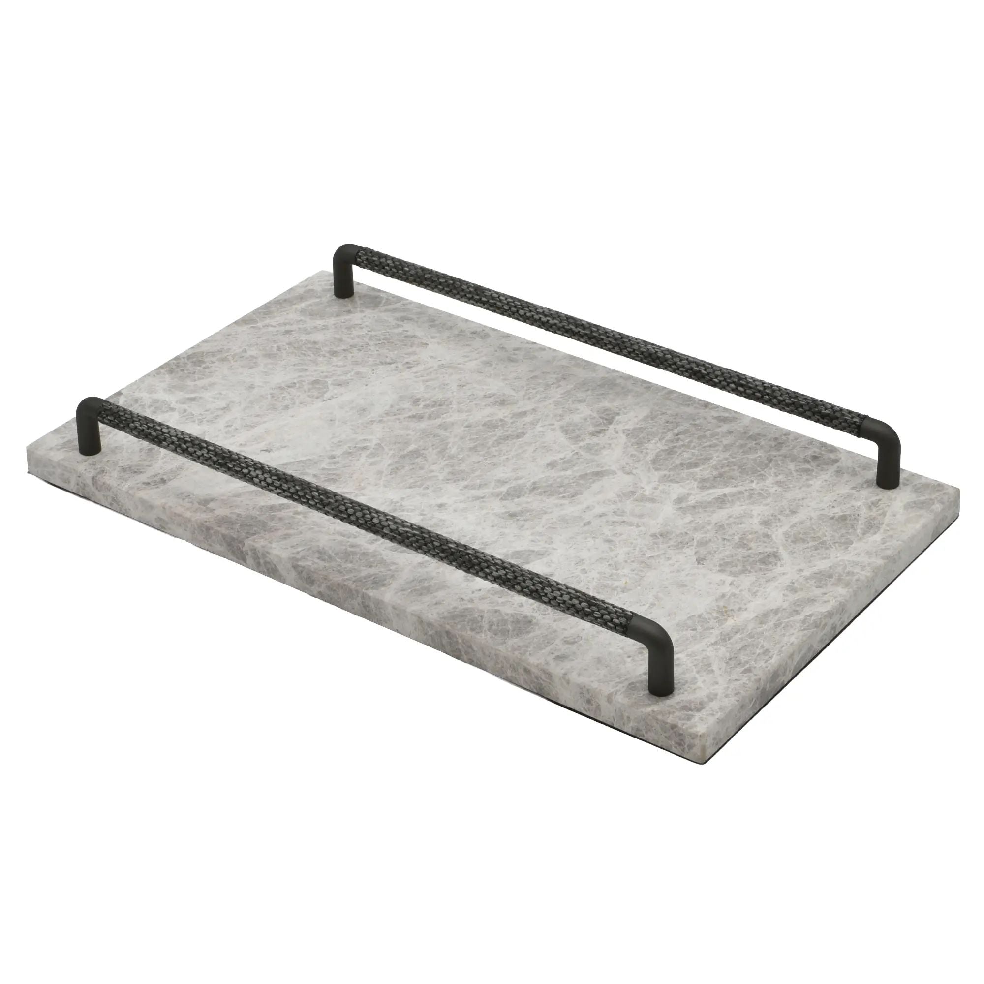 Tablett - Marmor mit Griffleisten - Edles Präsentiertablett – Design Serviertablett Pietra Nan