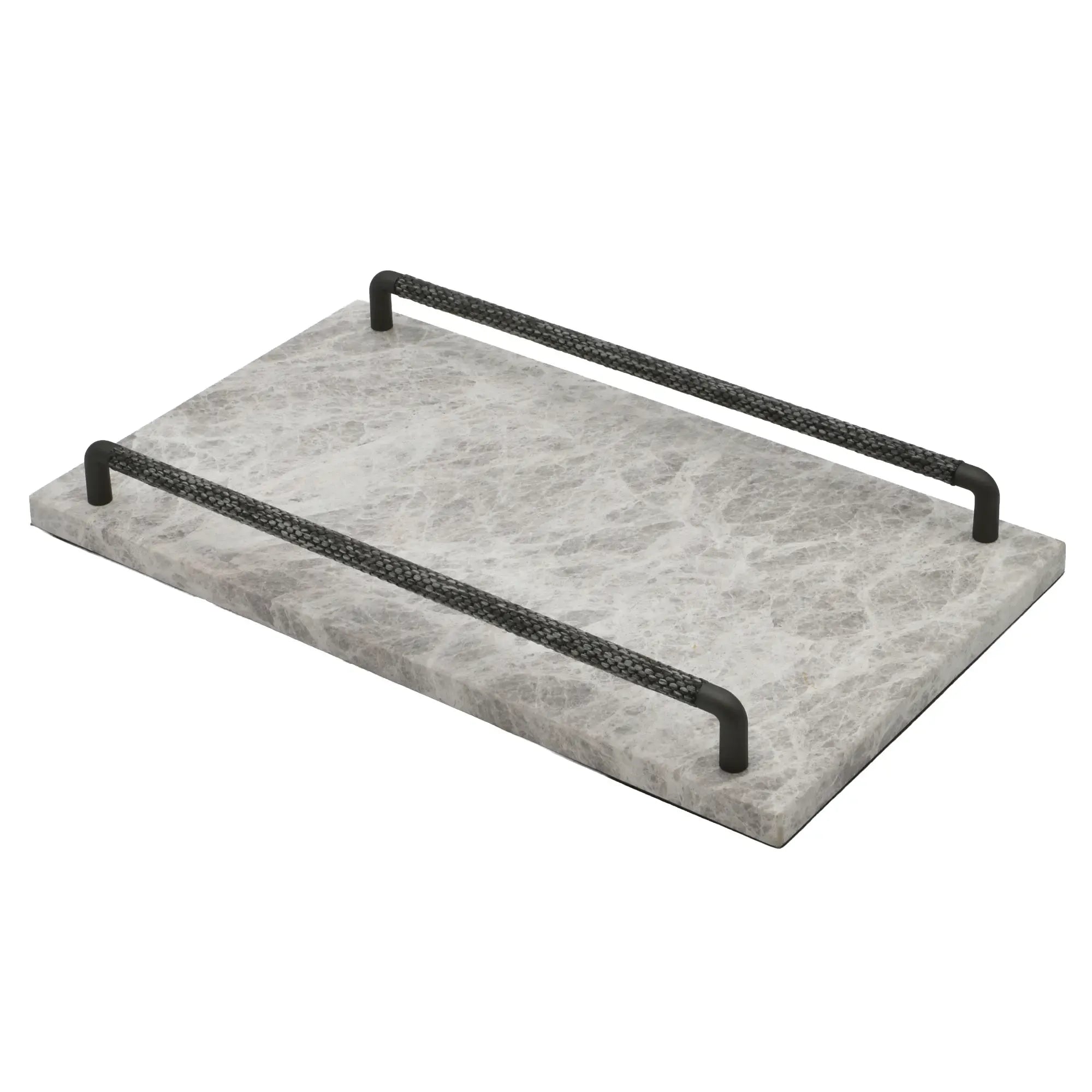 Tablett - Marmor mit Griffleisten - Edles Präsentiertablett – Design Serviertablett Pietra Nan
