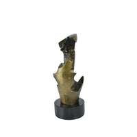 Stahlfigur - Moderne Metallskulptur - Abstraktes Deko-Objekt goldene Skulptur Eclipse