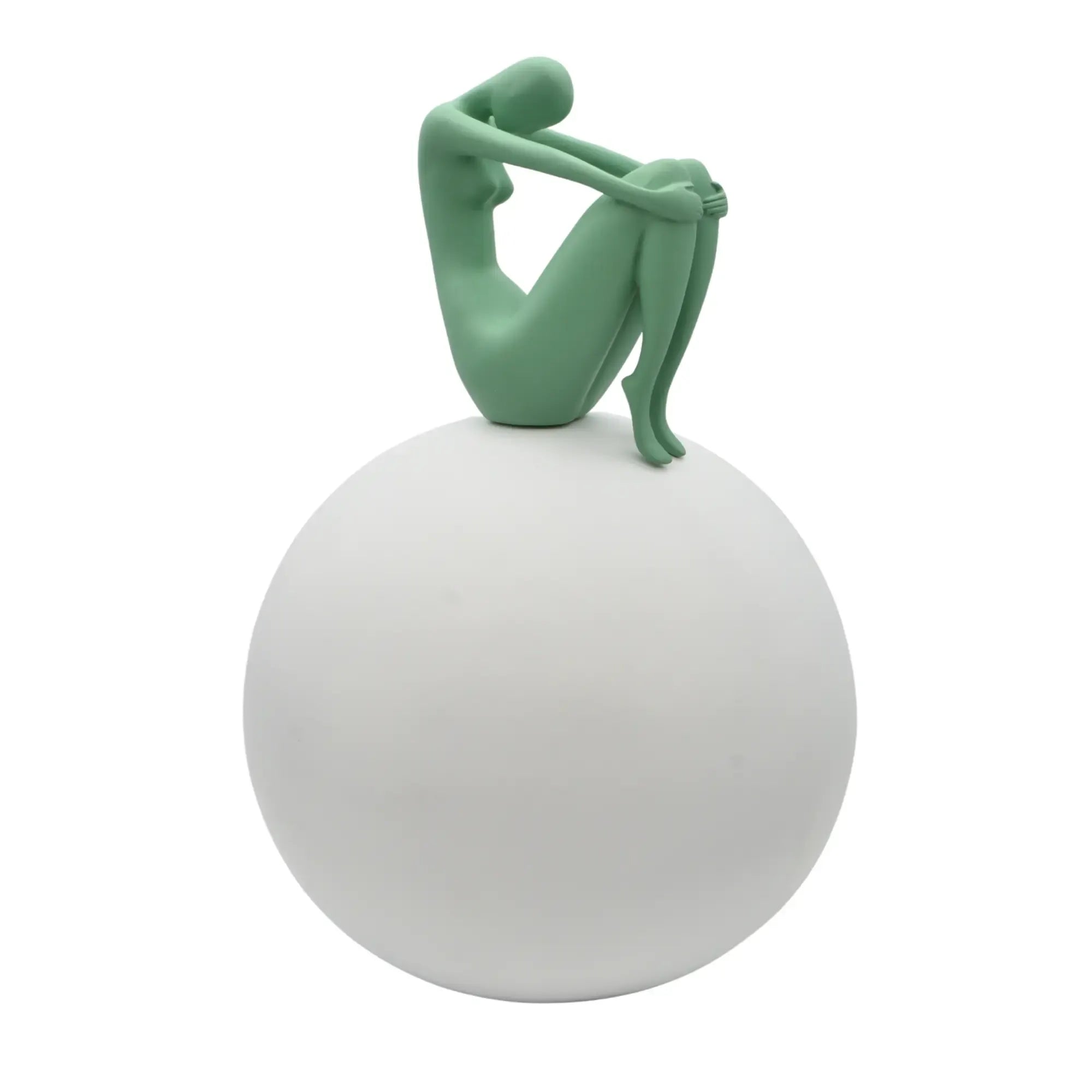 Dekofigur - Abstrakte Skulptur Statement-Figur Sisyphos Orbis Grün