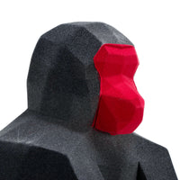 Samtdeko - Gorilla Skulptur - Designobjekt Skulptur aus Samt Mono