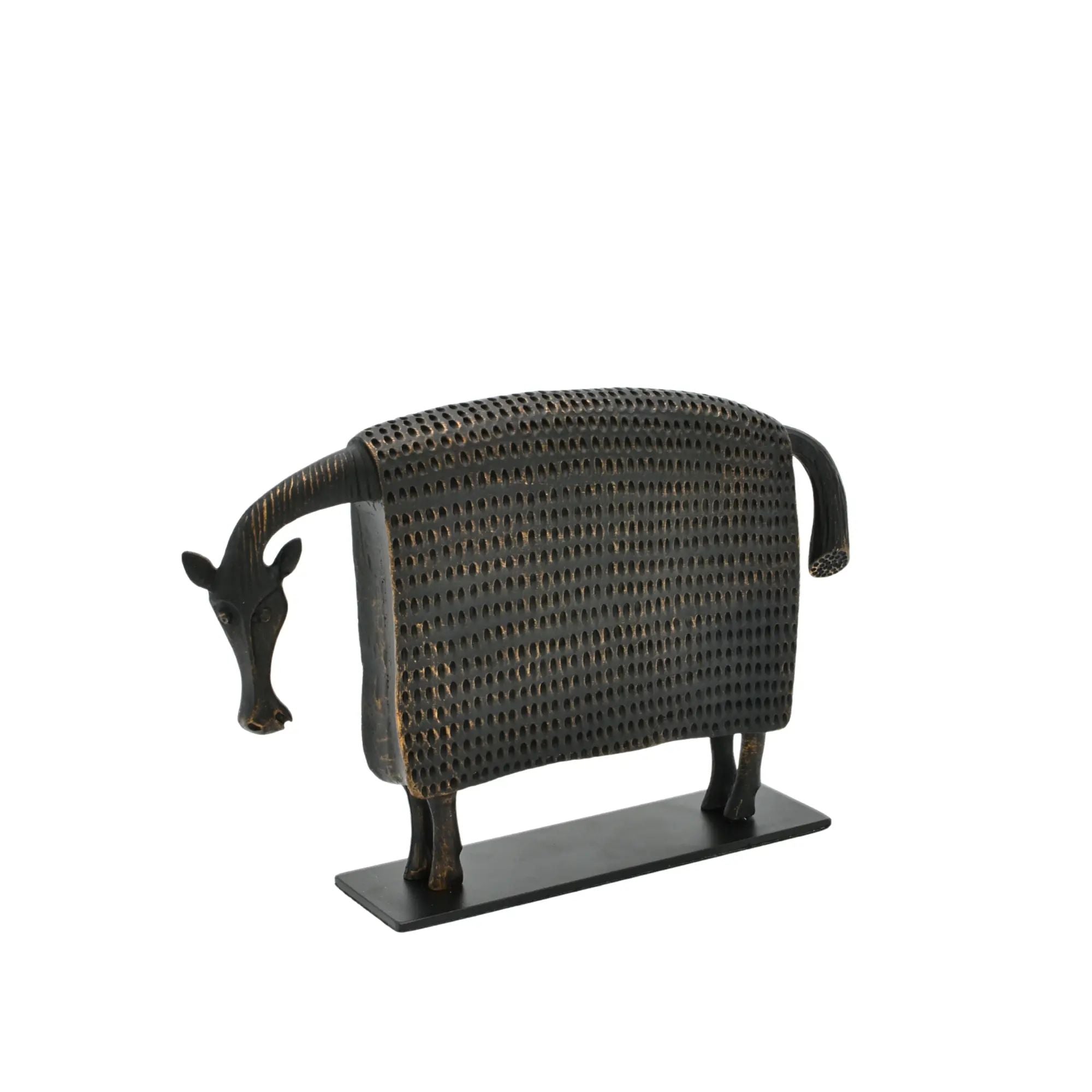 Tierfigur - gusseisenoptik - Metallskulptur Kuh Abstraktes Deko-Objekt Mucca Default Title