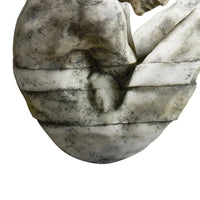 Kunststein-Skulptur - gebeugte Menschenfigur - Kunststein auf Sockel Human Arc