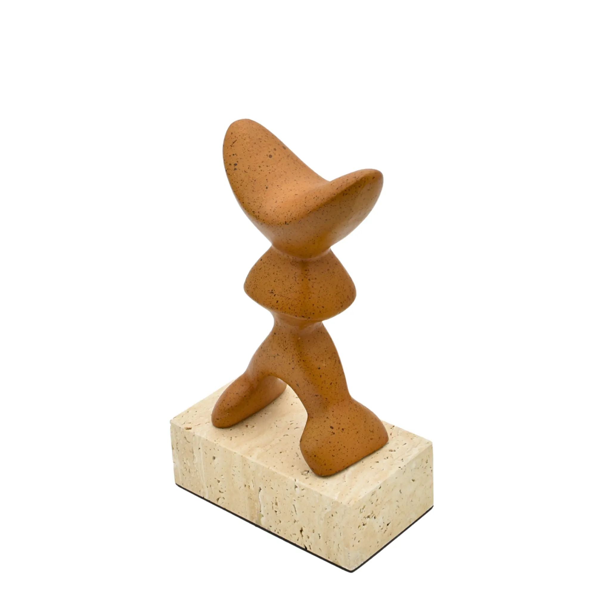 Dekoobjekt - Abstrakte Designskulptur, Metall Kunstobjekt - Skulptur organisch-abstrakte Loft-Form Morphé Terra Default Title