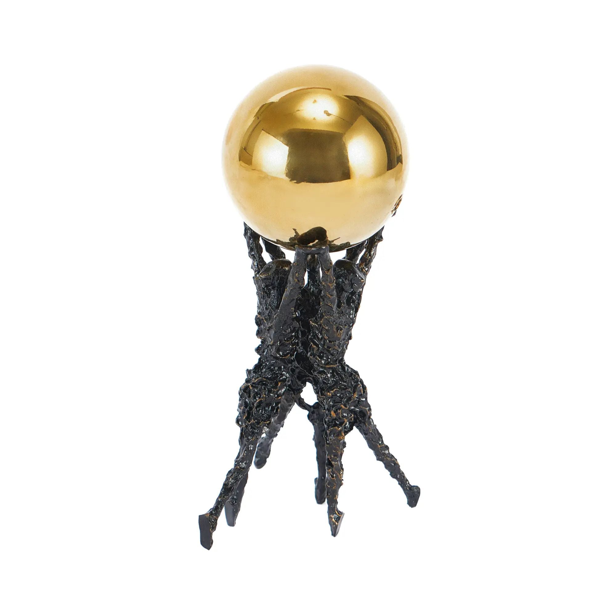 Dekofigur - mit Goldkugel - Metallskulptur Symbolfigur Teatro Default Title