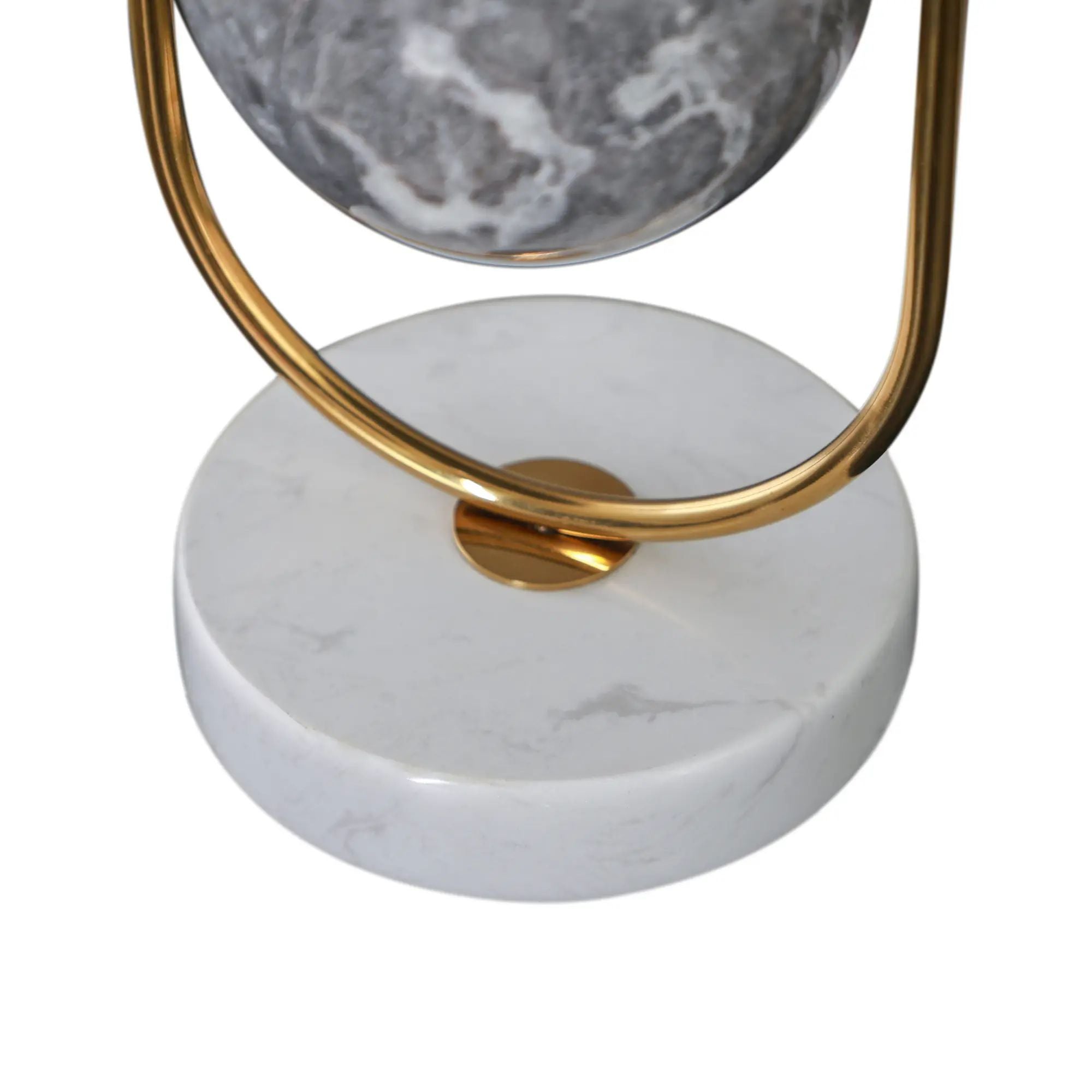 Marmorvase - mit Goldgriff - Standvase mit Fuß LunaireArc gold