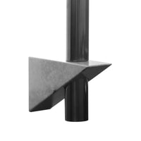 Tischvase - mit Marmorfuß - Designer Edelstahlvase moderne Marmorvase Zenith