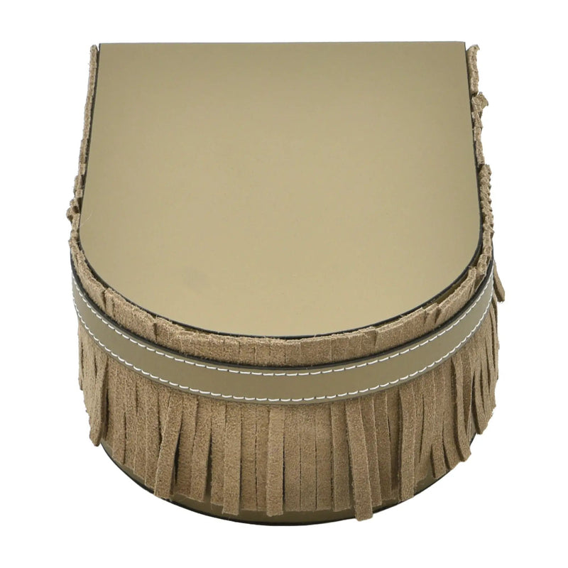Schmuckbox - Schmuckschatulle Leder-Aufbewahrungsbox – Velours Schmuckkästchen – Frangé