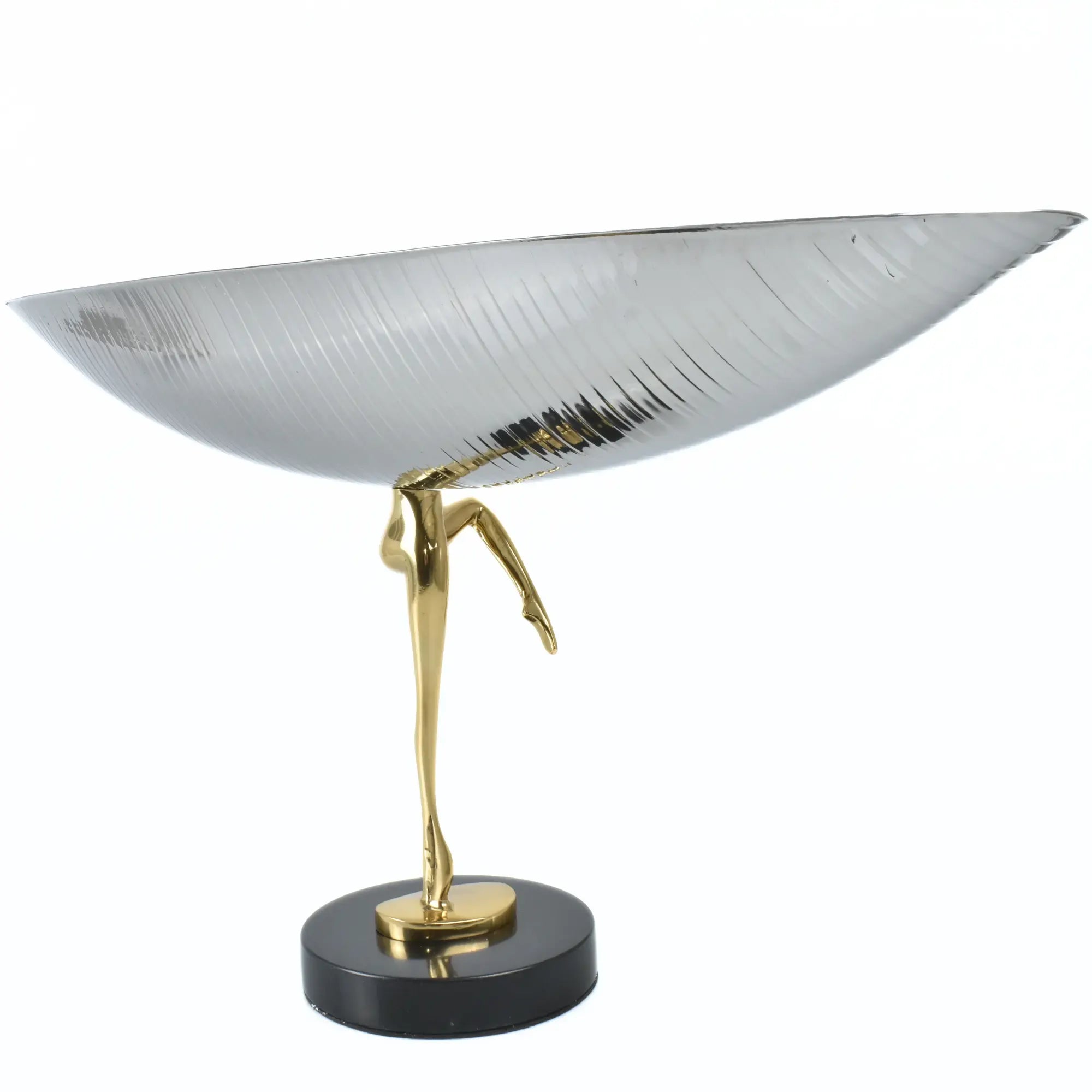 Messingschale - auf Goldfuß - Designer - Dekoschale auf Damenbeinen Eterna Grace