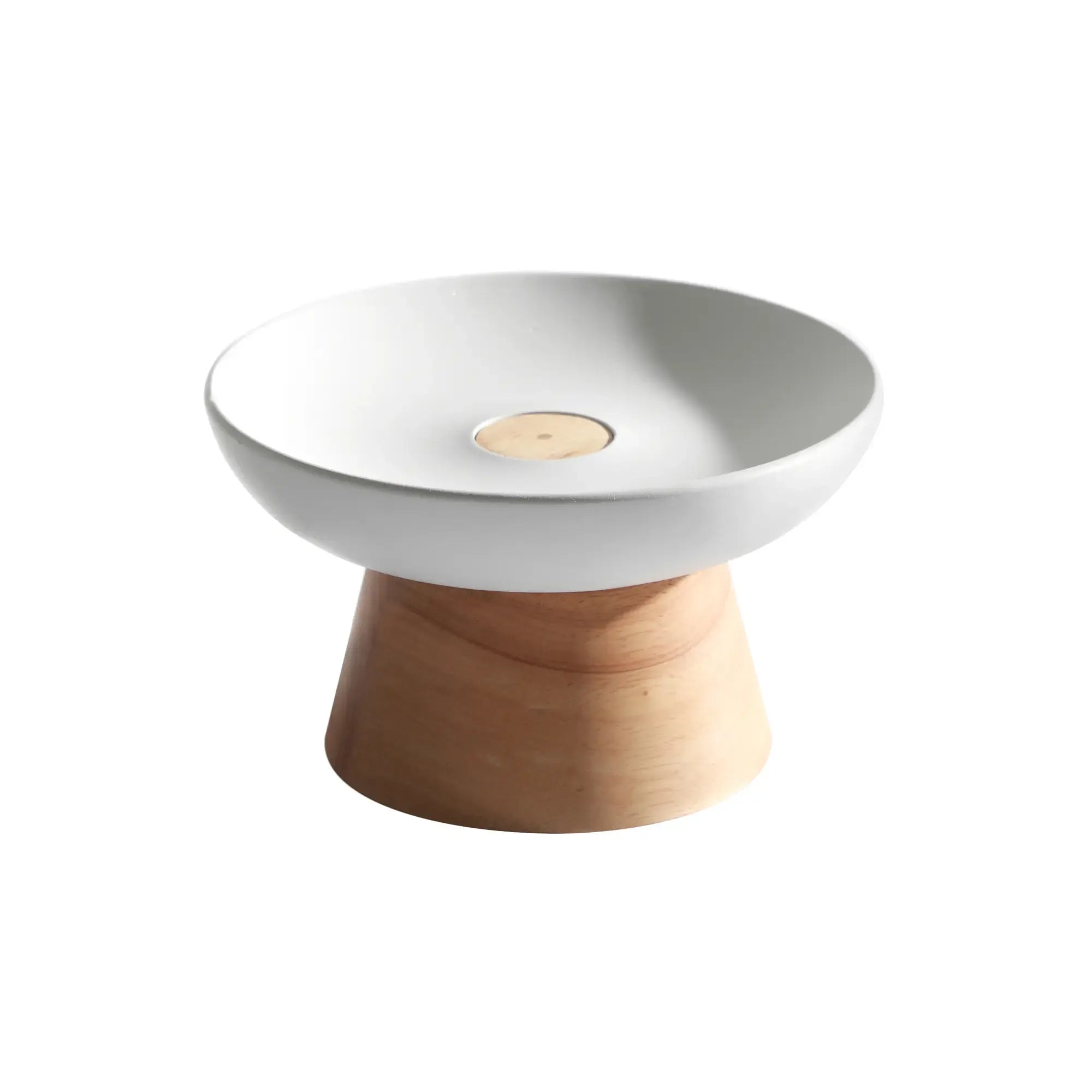 Runde-Schale - mit Holzgestell - Runde Obstschale schöne Designerschale Bol Équilibre