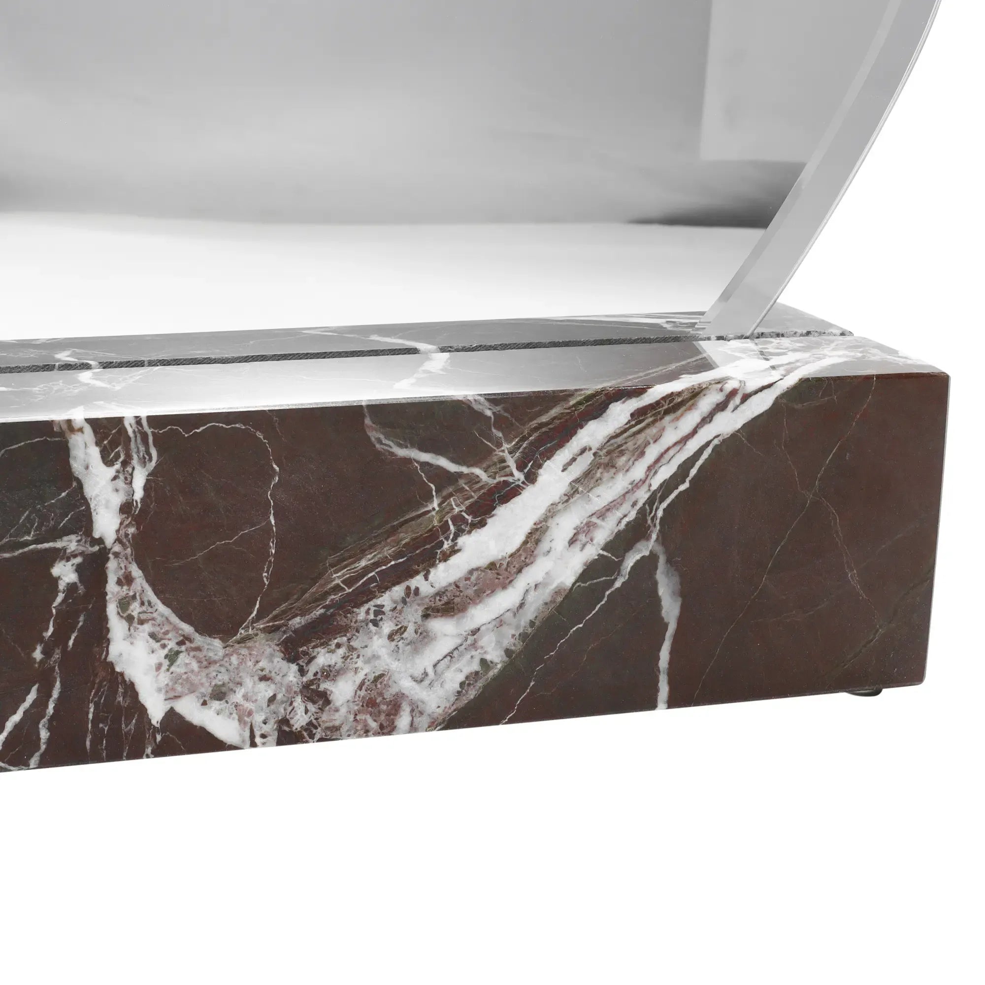 Tischspiegel - mit Marmorständer - Designer Deko-Spiegel edles Schminkspiegel Wave Reflection