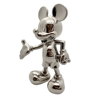 Deko Mickey Mouse (Micky Maus) Zeichentrickfigur - Große silbener glänzender Figur - Sammlerstück - Designer Tischdeko - Dekoobjekt