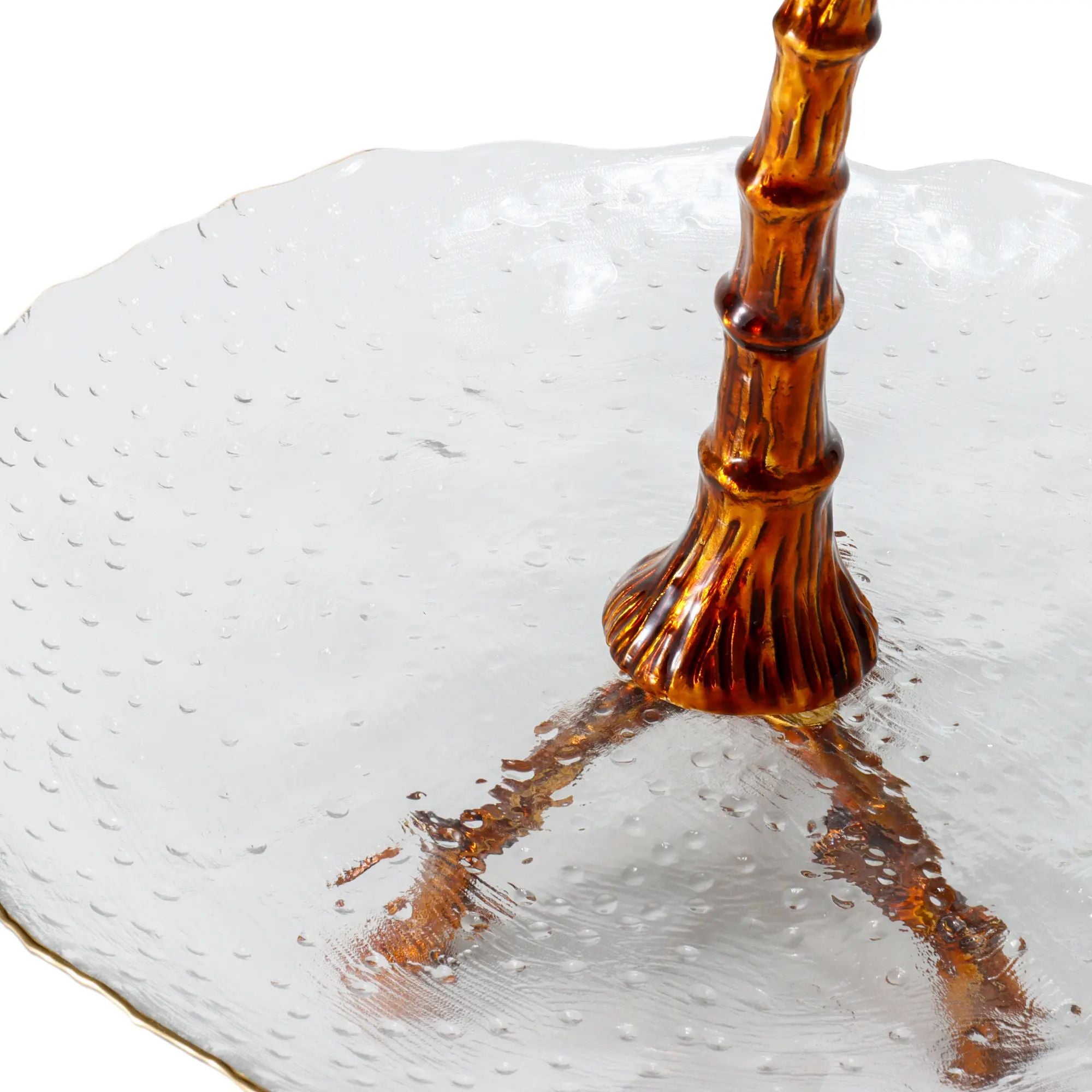 Dessertetagere - einstufiges Glas - Dessertteller klassische Etagere Palme Default Title