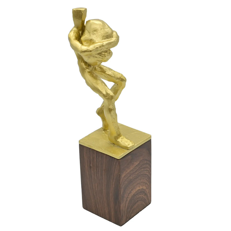 Dekofigur - Skulptur Ausdrucksstarke Tischfigur Fortitudo d’Or