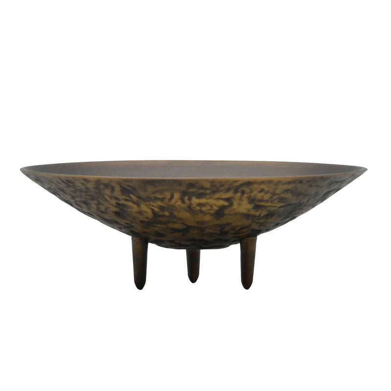 Messingschale - Runde Dreifuß-Dekoschale - Bronze Deko Bowl – Aurea Tripode