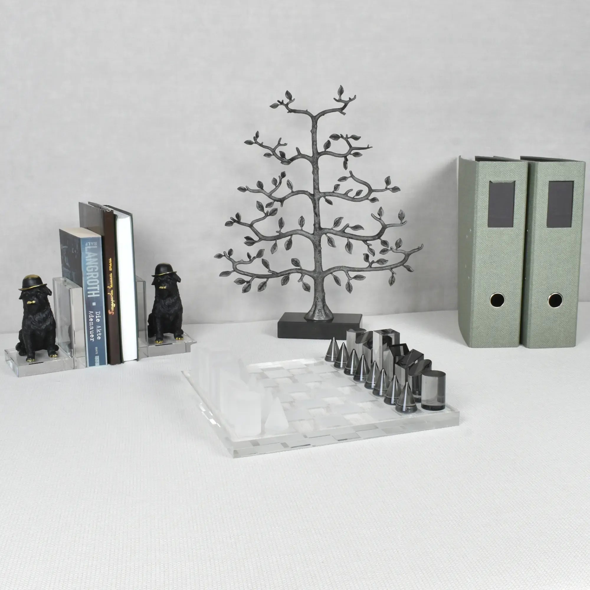 Schachspiel - aus Kristall und Acryl - Modernes Schachspiel edles Glas-Tischspiel Kristall Luxe