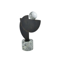Dekoobjekt - geometirsch - Design Skulptur für Wohnzimmer Regal-Deko Géométrique Bronze