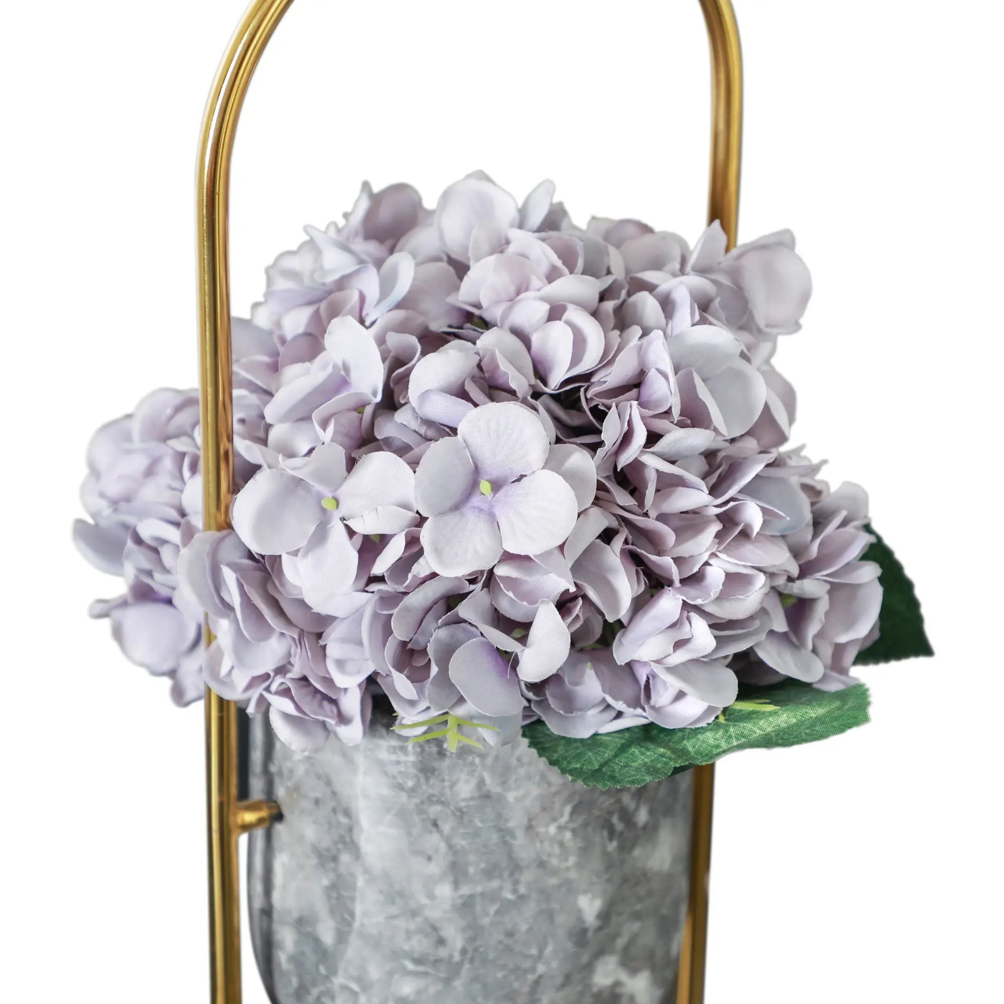 Marmorvase - mit Goldgriff - Standvase mit Fuß LunaireArc gold