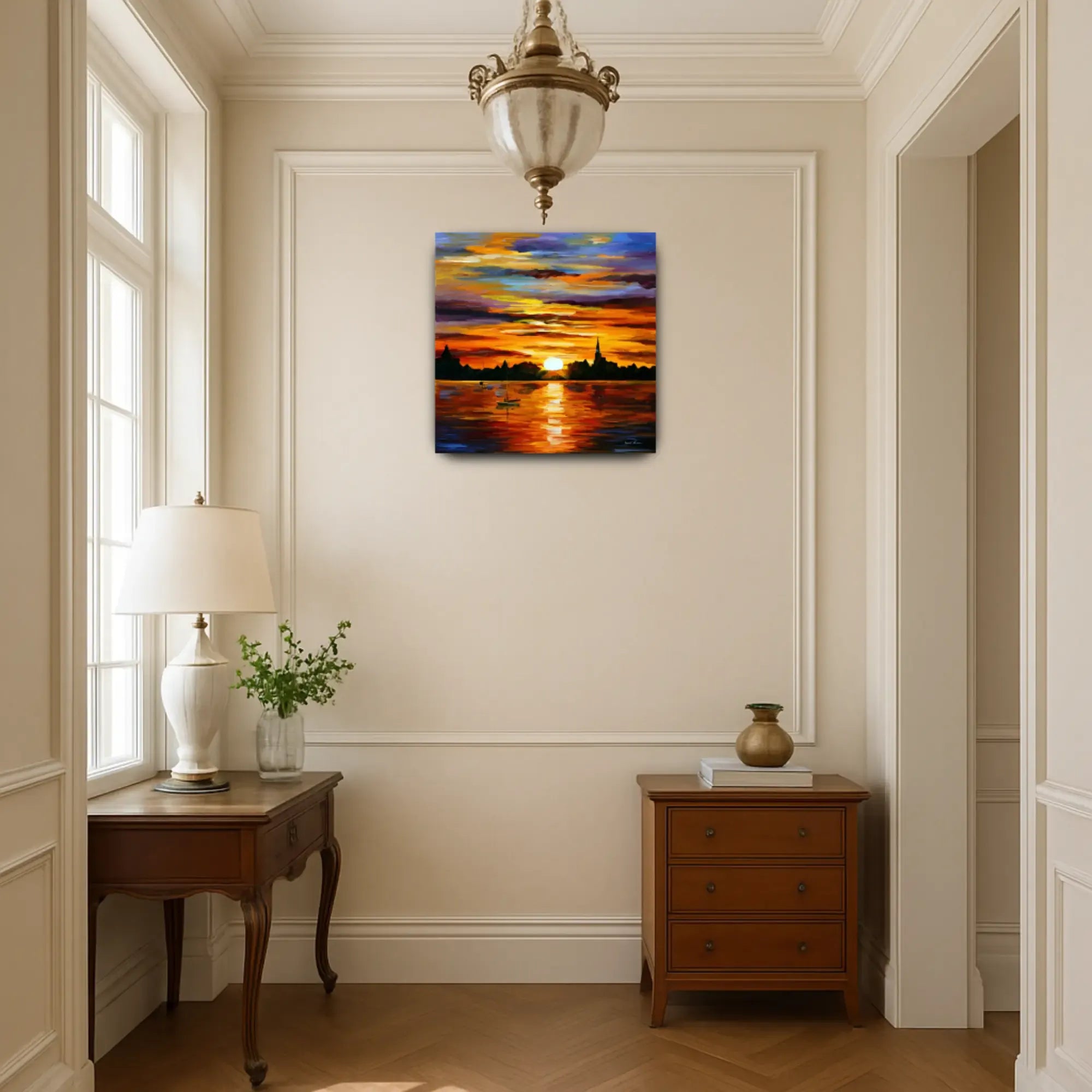 Großes Gemälde - Atardecer Dorado