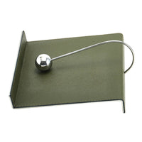 Serviettenhalter - Kunstleder Serviettenablage – Grün mit Edelstahl Kugelhalter – Design-Küchenaccessoire Equilibre