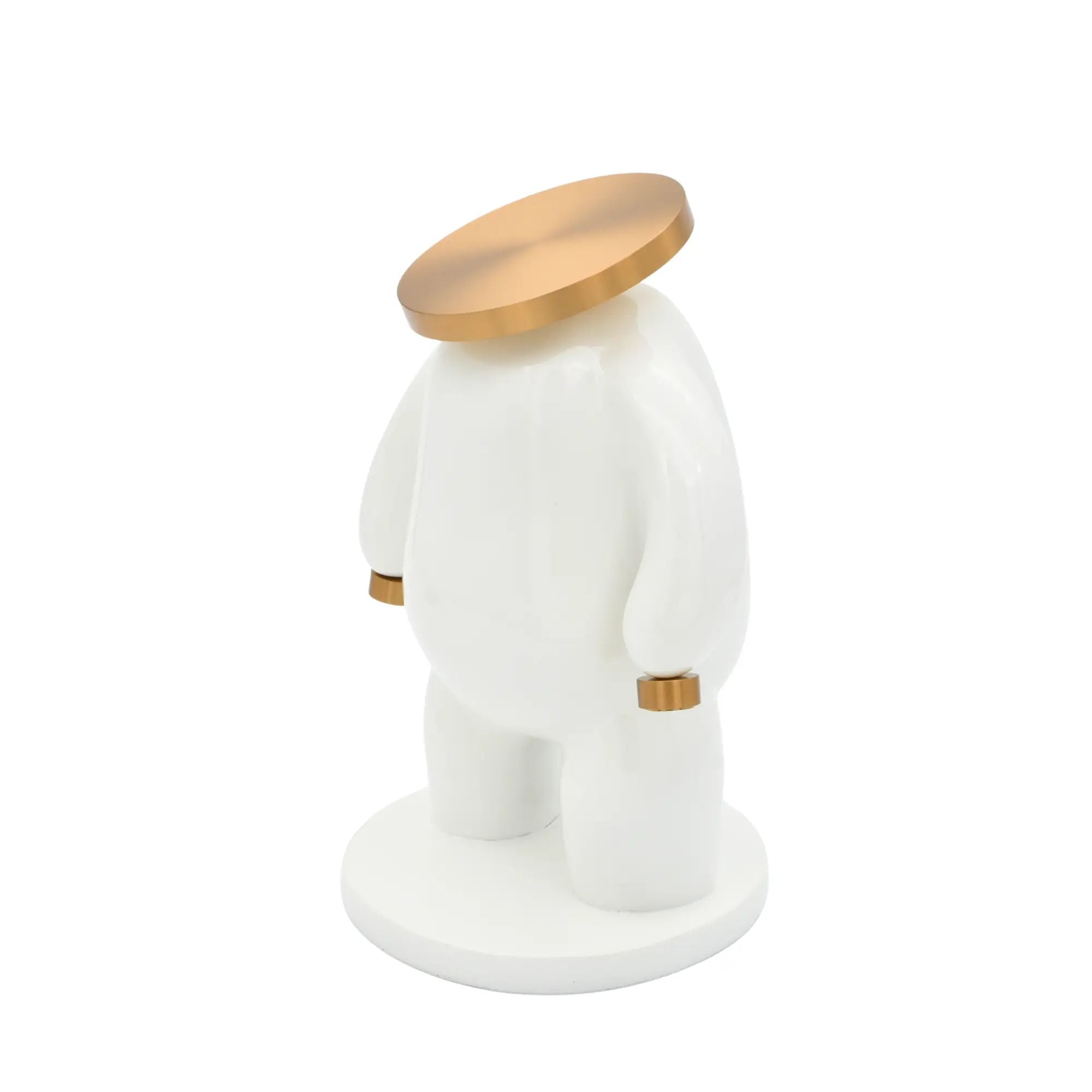 Dekofigur - Designer Pop-Art Skulptur - Skulptur Verspieltes Pop-Design Orbis Aurum Weiß