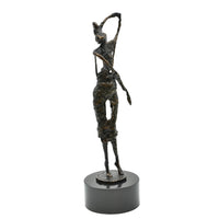 Dekofigur - Skulptur Elegante Tanzsilhouette auf Marmor – Femme Élan