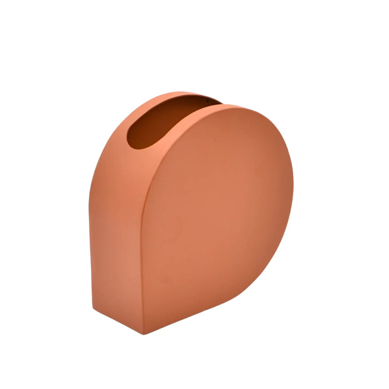 Edelstahlvase - Moderne Designer-Tischvase - Skulpturale Standvase Sfera Aurea
