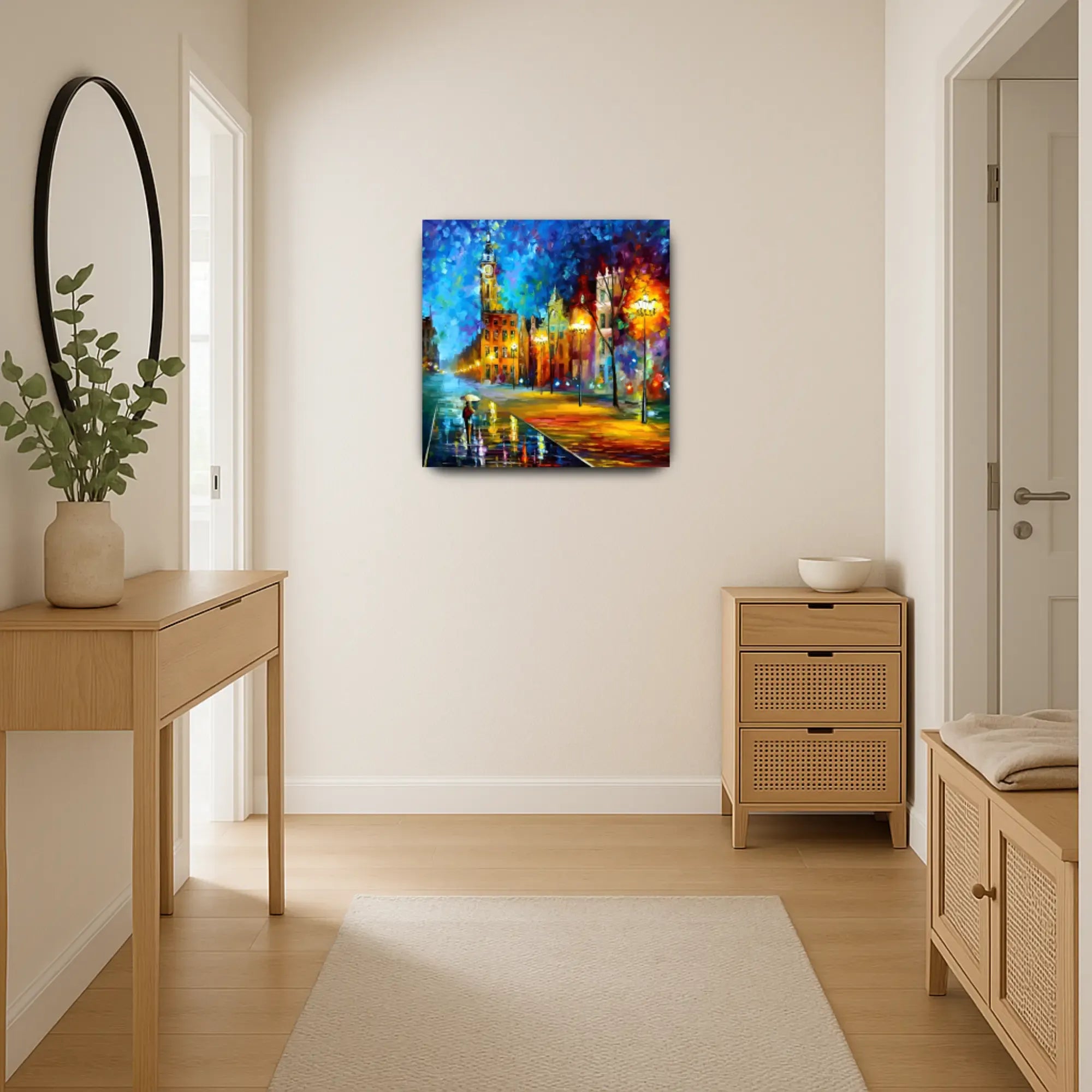 Großes Gemälde - Paseo Nocturno en la Ciudad