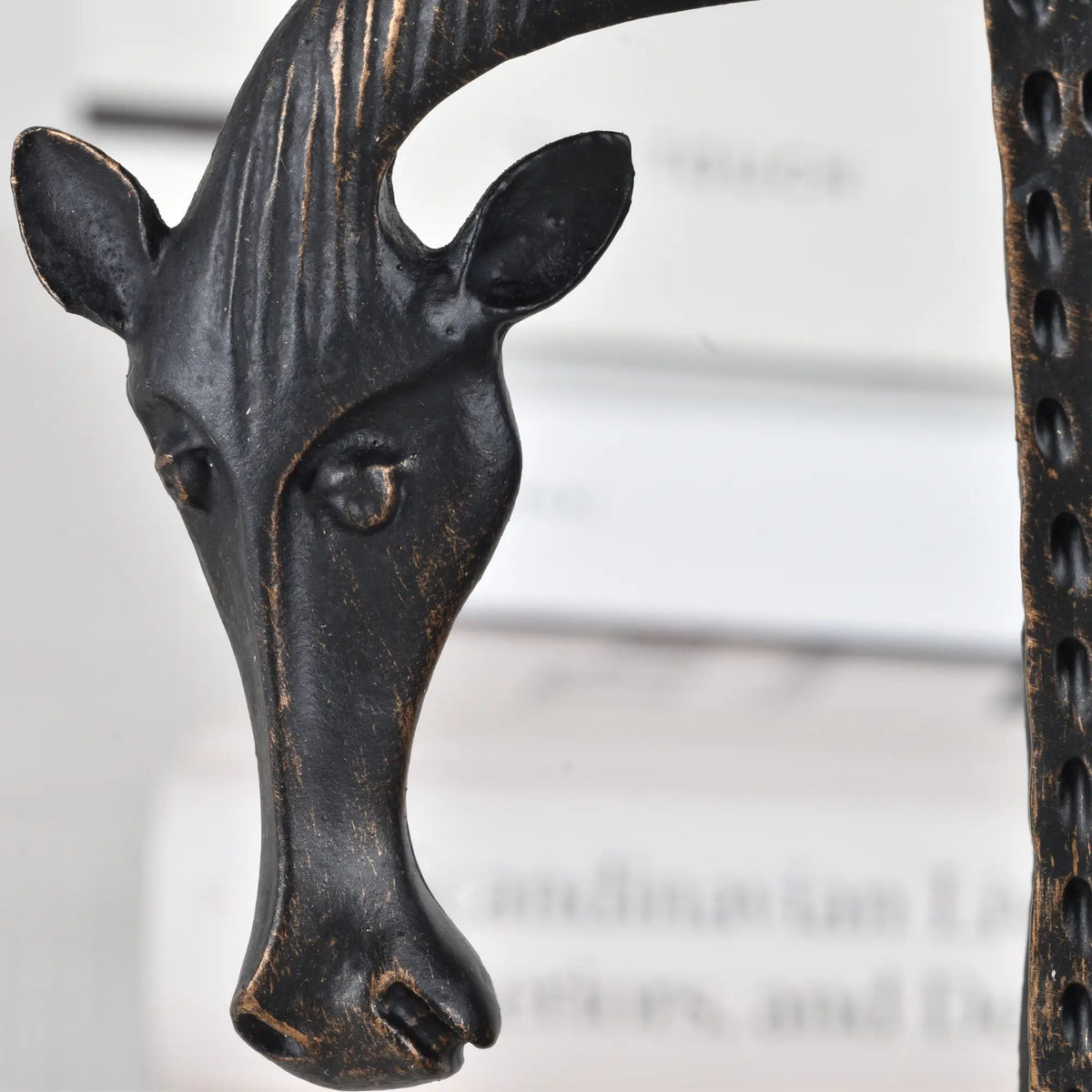 Tierfigur - gusseisenoptik - Metallskulptur Kuh Abstraktes Deko-Objekt Mucca