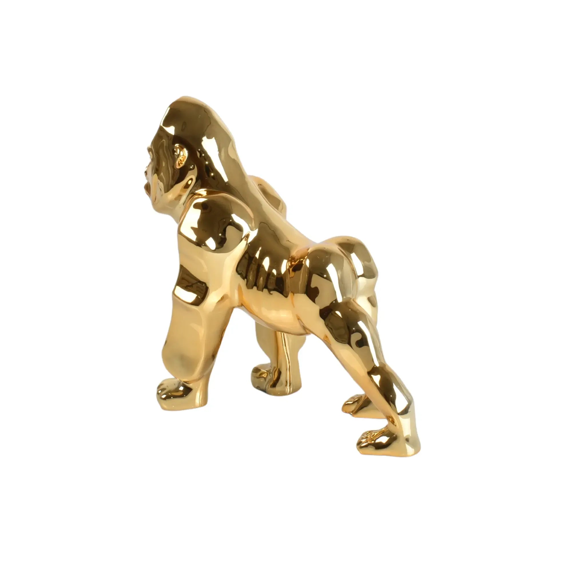 Tierfigur - goldenes Design - Designer Statue Gorilla King Kong Default Title