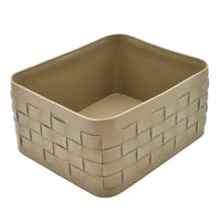 Aufbewahrungskorb - Kunstlederkorb – Geflochtene Aufbewahrungsbox – Kosmetik Organizer Novus