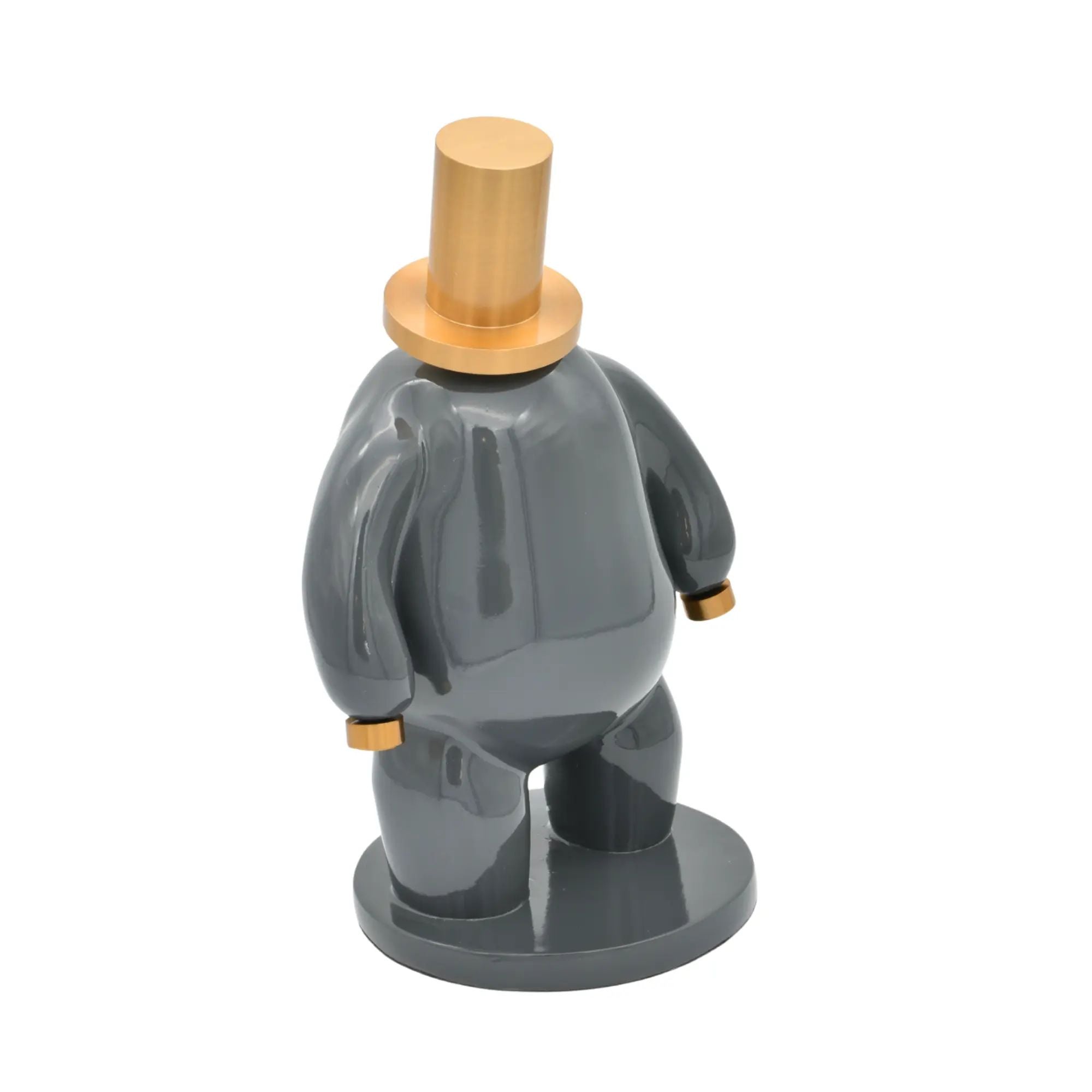 Dekofigur - Designer Pop-Art Skulptur - Skulptur Verspieltes Pop-Design Orbis Aurum Grau