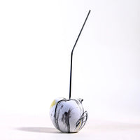 Kirschfigur - Deko-Objekt Kirsche – Tisch-Obst-Dekor – Pop-Art Obst Skulptur – Bianca